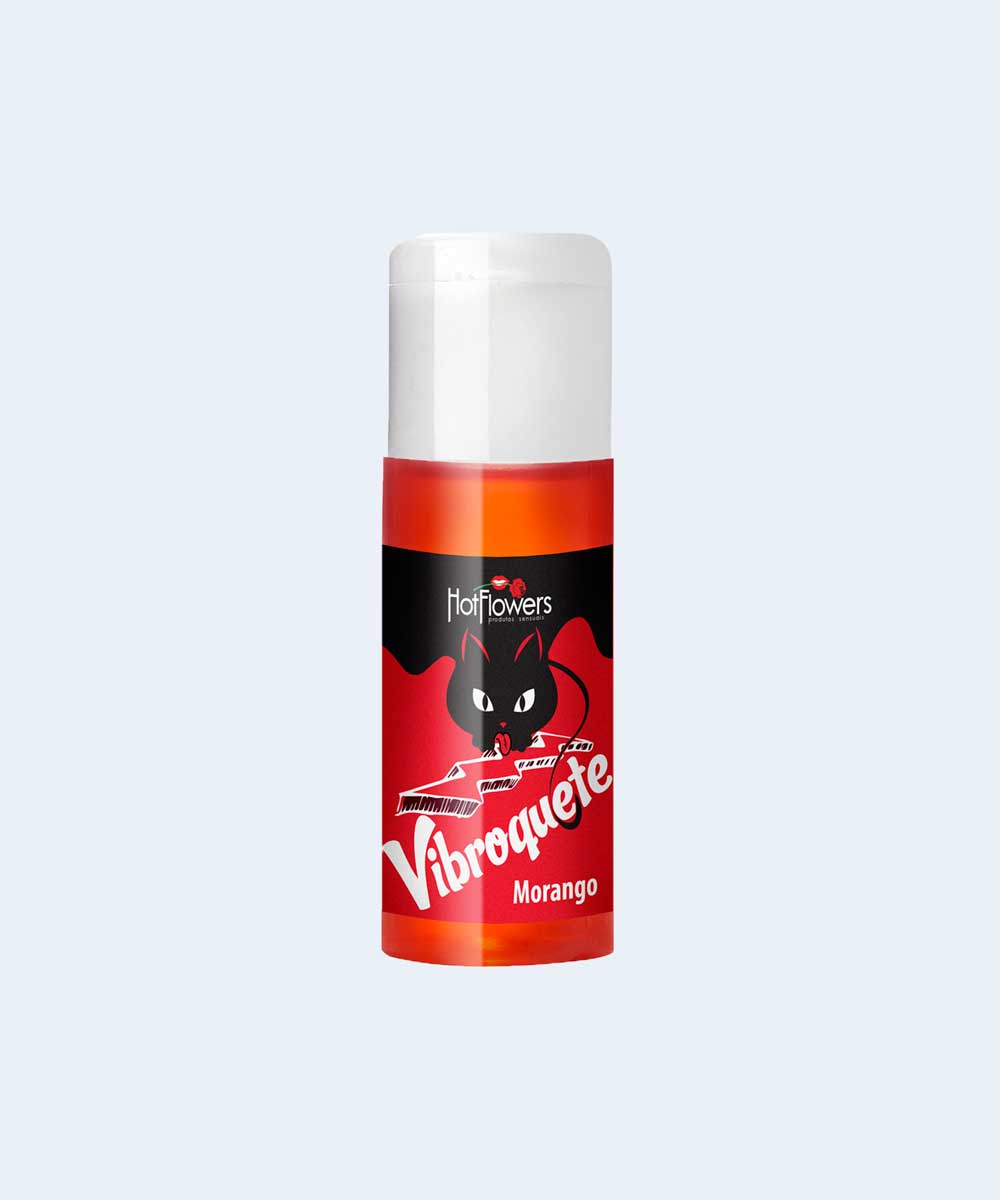 Vibrador Líquido de Morango Vibroquete - HOT FLOWERS